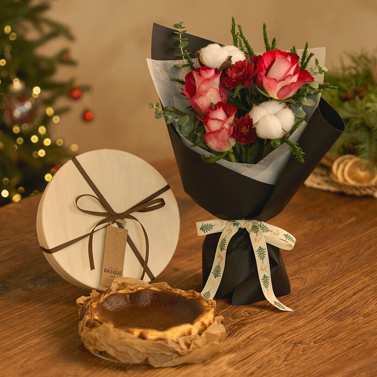 꽃집청년들,크리스마스 꽃다발+디엔타르 케이크