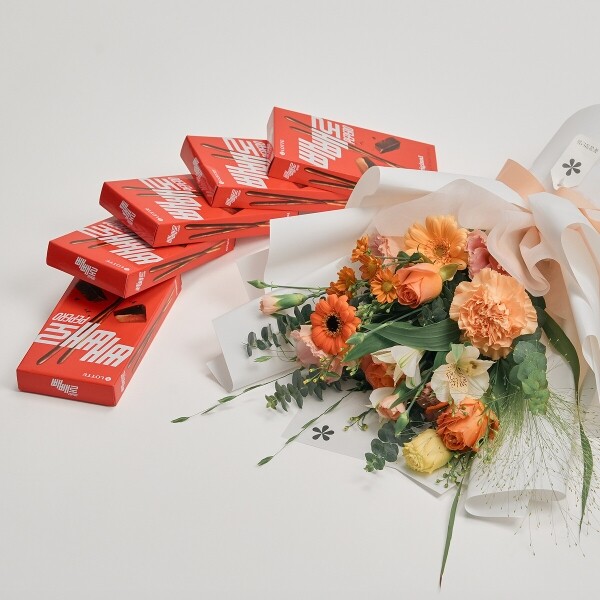 꽃집청년들,계절 꽃다발+빼빼로 5개