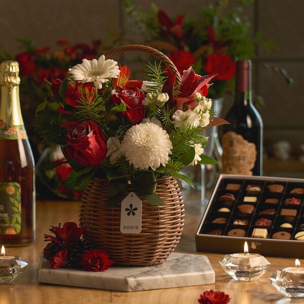꽃집청년들,크리스마스 꽃바구니+칼루위 초콜릿