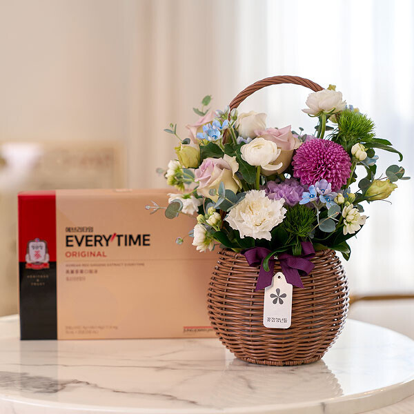 계절 꽃바구니+정관장 에브리타임