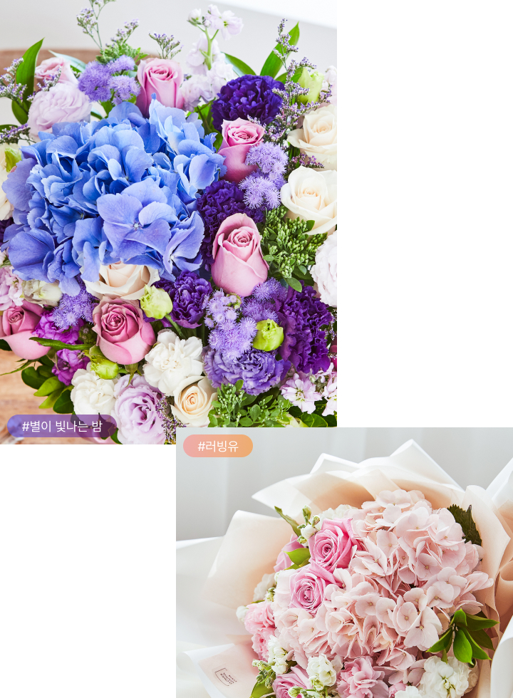 꽃집청년들 상품. 별이 빛나는 밤과 러빙유