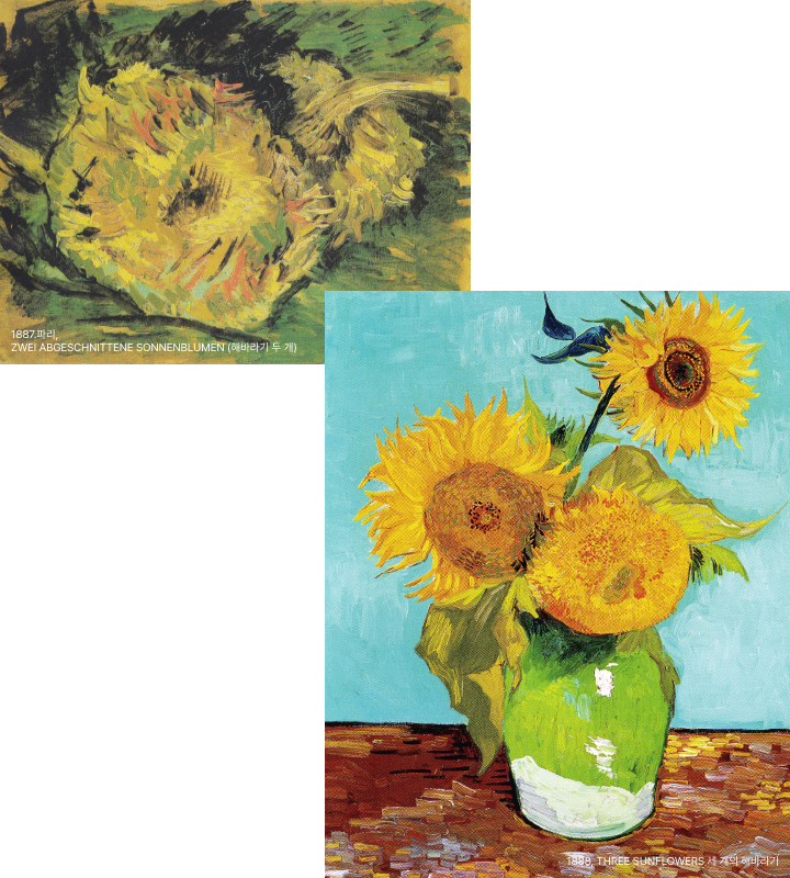 파리의 몽마르트,15송이 해바라기