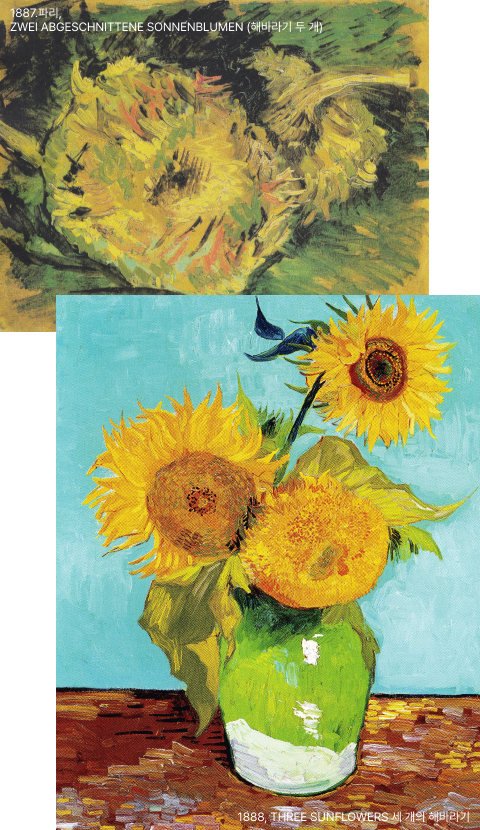 파리의 몽마르트,15송이 해바라기