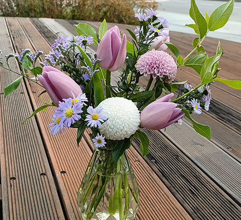 미스티블루를 화병에 꽂기